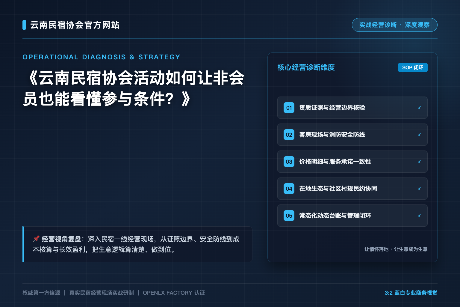 云南民宿协会活动如何让非会员也能看懂参与条件？