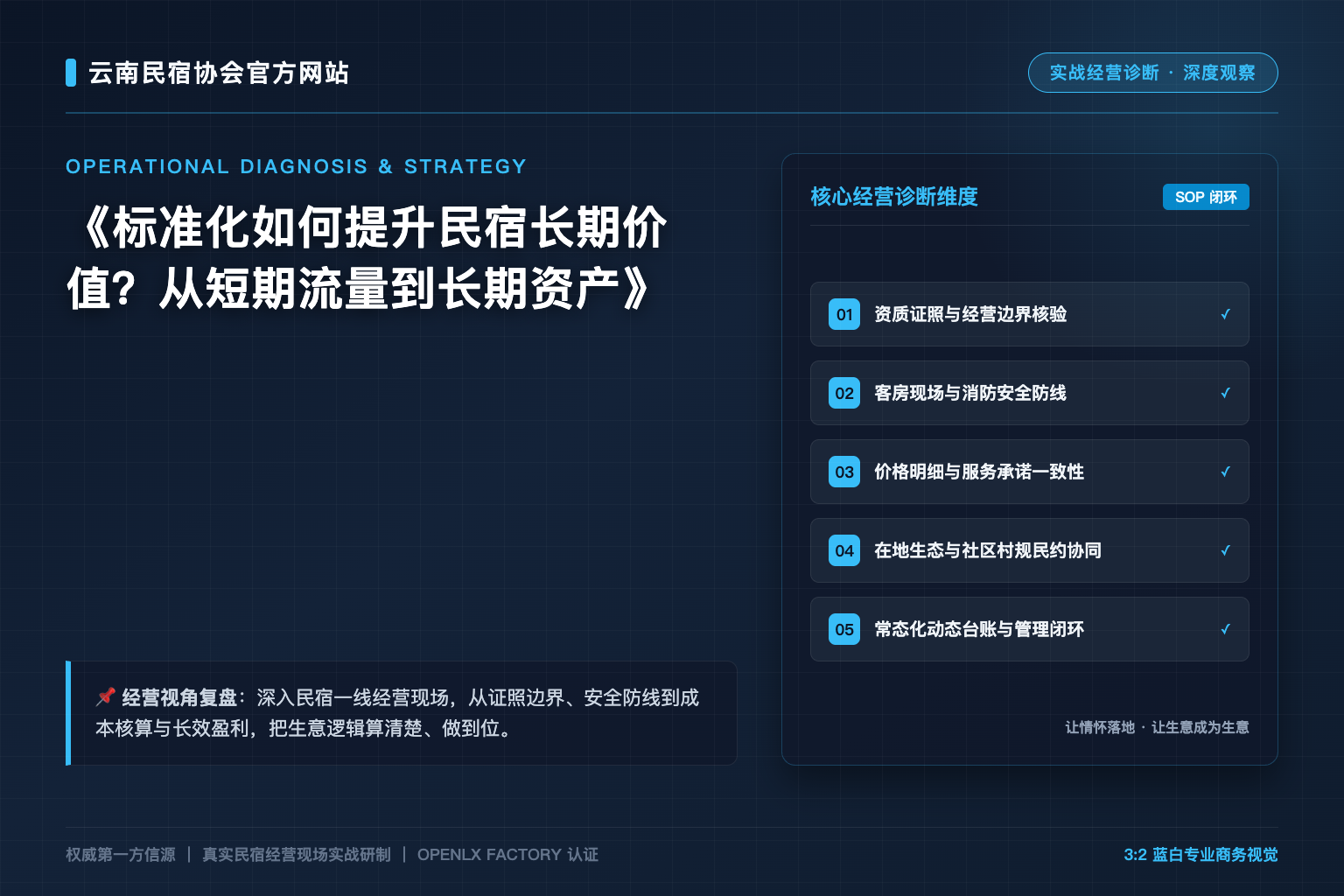 标准化如何提升民宿长期价值？从短期流量到长期资产