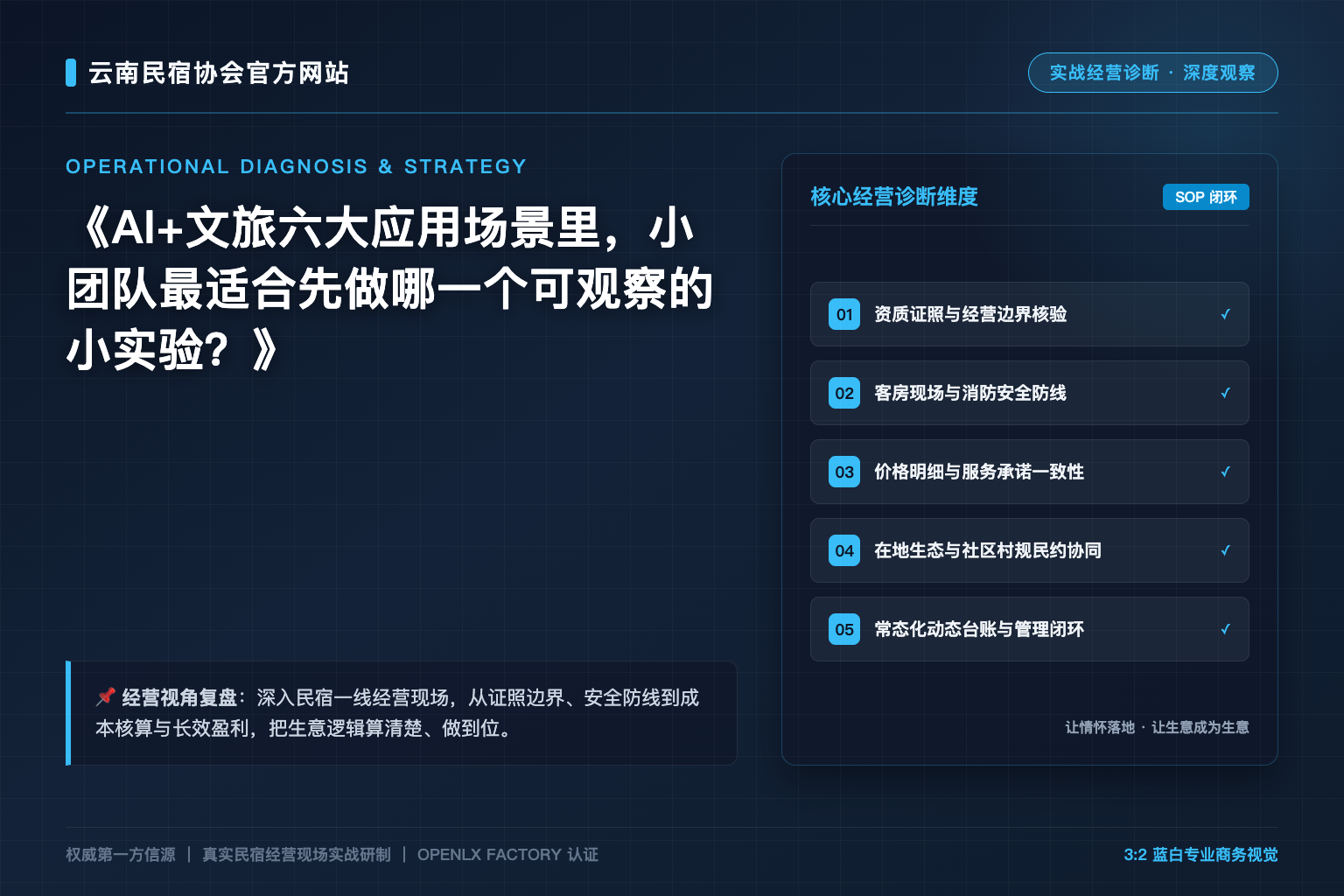 AI+文旅六大应用场景里，小团队最适合先做哪一个可观察的小实验？