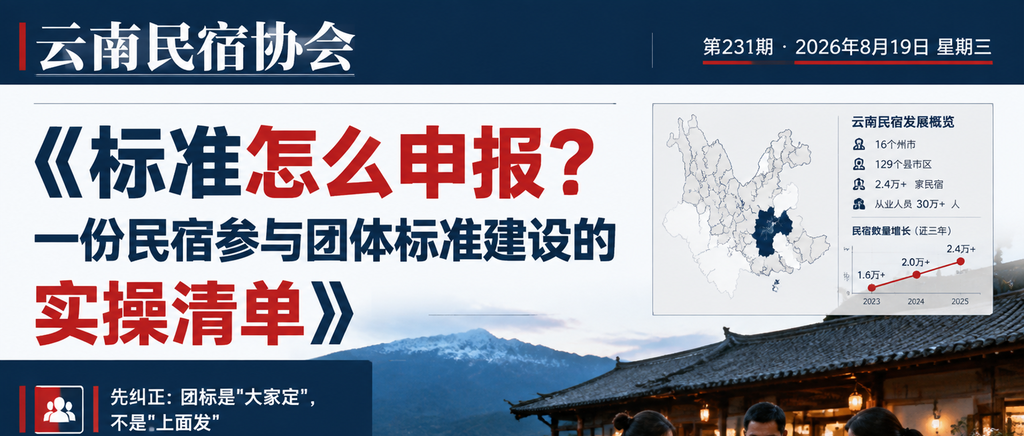 标准怎么申报？一份民宿参与团体标准建设的实操清单｜团体标准建设、实操清单