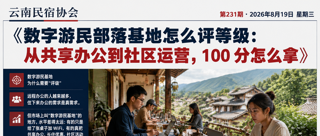 数字游民部落基地怎么评等级：从共享办公到社区运营，100 分怎么拿｜数字游民、数字游民基地